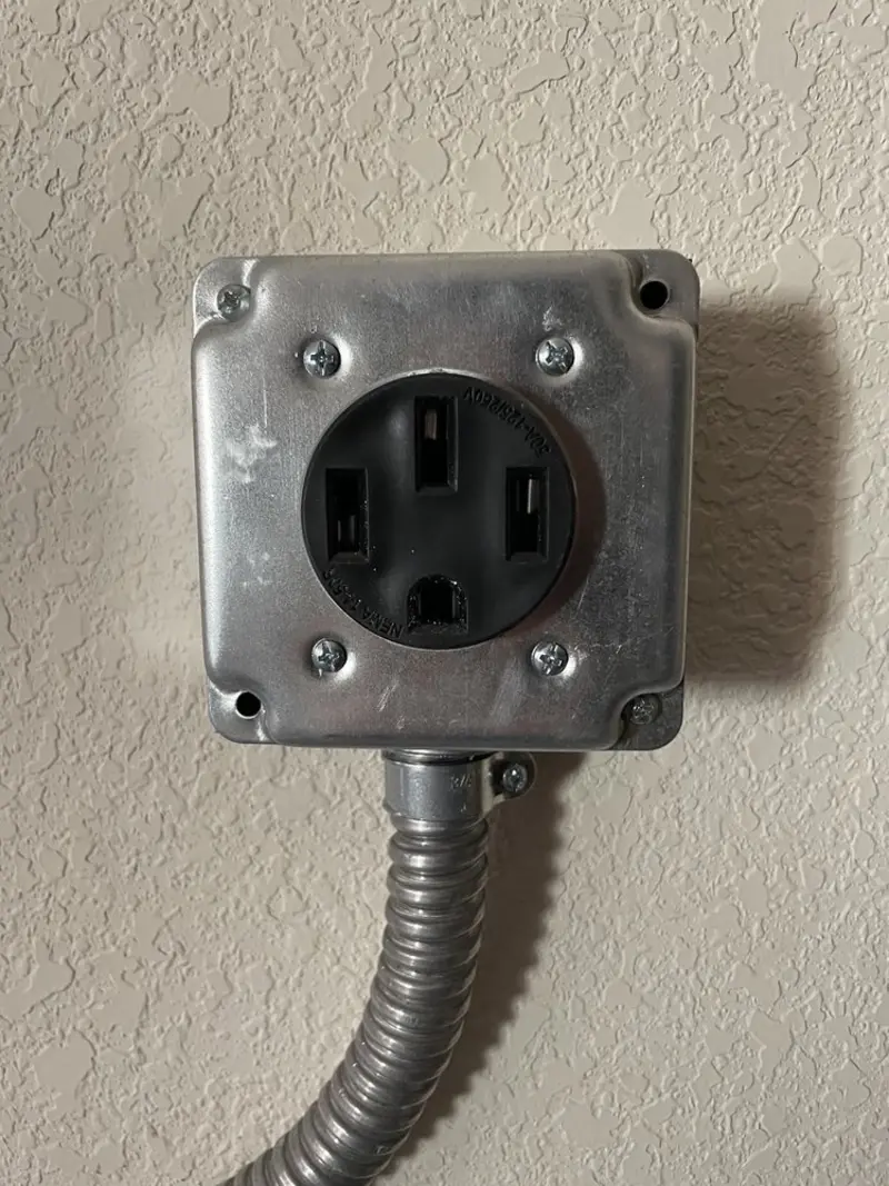 NEMA 14-50 outlet installed for Smart Home Electrical in Castle Pines Village